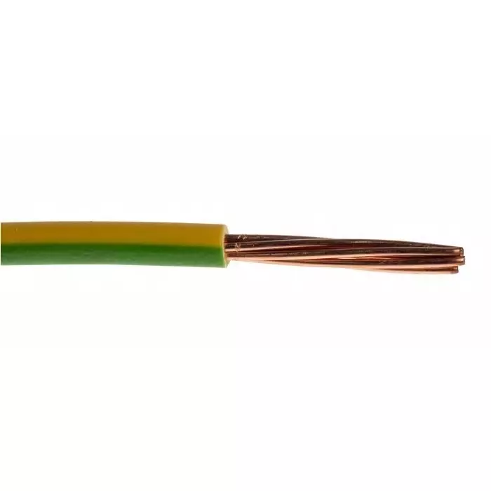 Prysmian 6491X Series Green/Yellow 6 mm² Hook Up Wire 7/1.04 mm 100m, 20147720