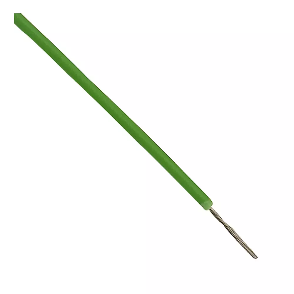 MULTICOMP PRO Hook Up Wire Tinned Annealed Copper 0.75 mm² Conductor Area 1.5 kV Green, MP005428