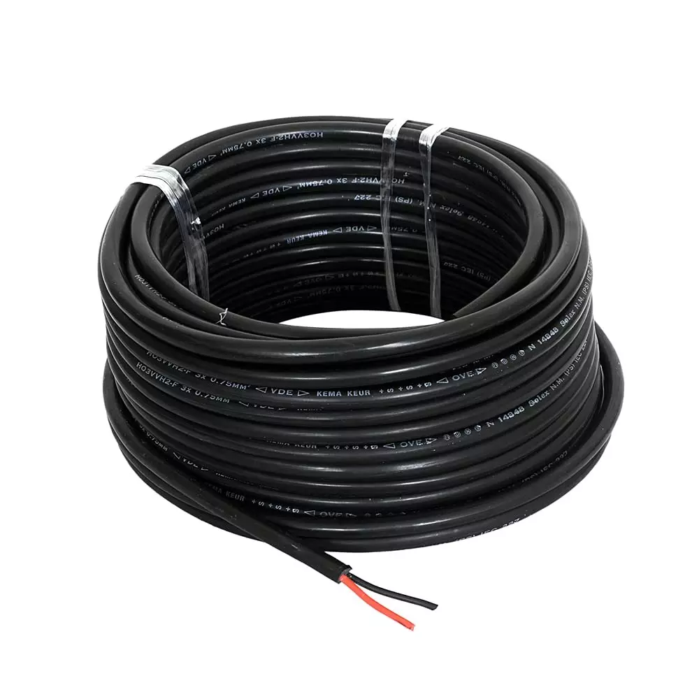 GVD Flexible Cables Black Color Copper Conductor 2 Core 25 Sq. mm Nominal Area and 45 m Length