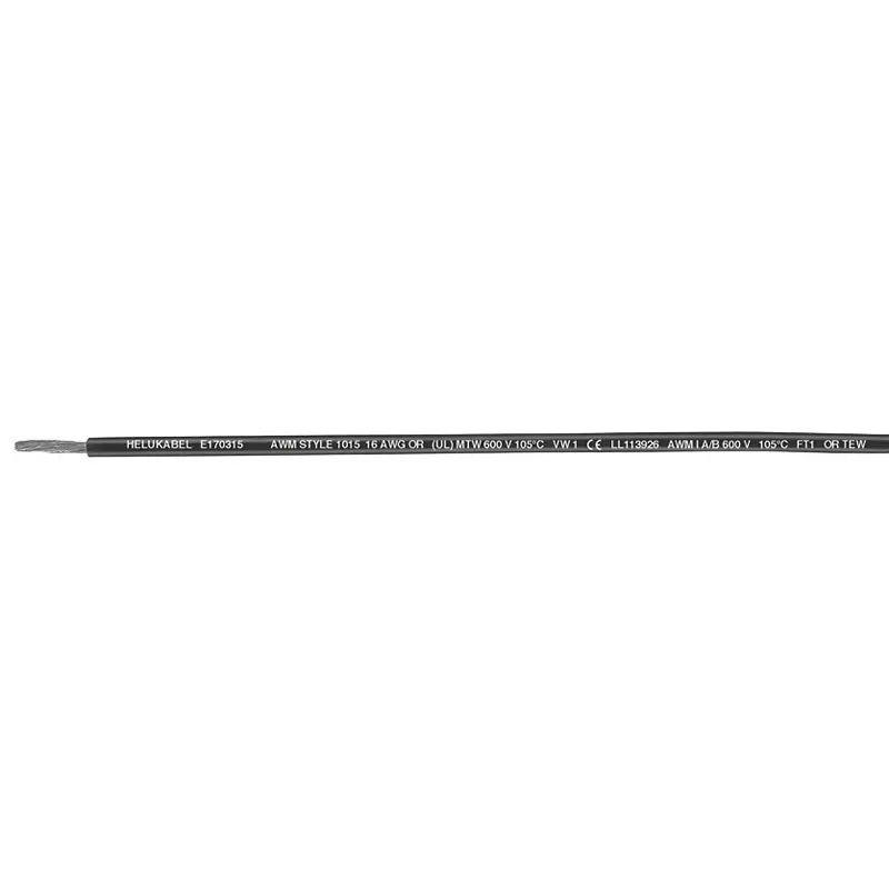 HELUKABEL Single Core Tinned Wire UL 1015 PVC 1 Core 1.31 mm² Nominal Area 152 m Length Black, 60501