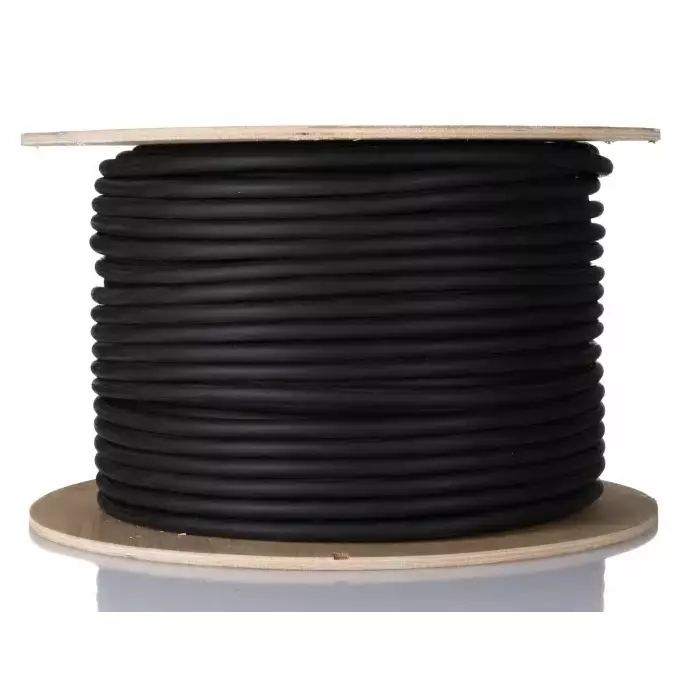 RS PRO 4 Core Instrument Cable 100 m Length Black, 2152405 (Roll of 100)