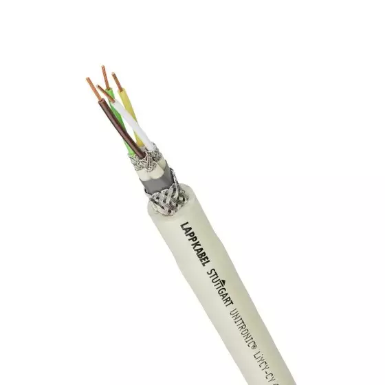 LAPP UNITRONIC LiYCY CY Low Frequency Data Transmission Cable Shielded 4 Core x 0.25 mm² Fine-Wire Copper Conductor, Grey, 32304 (Roll of 500 m)