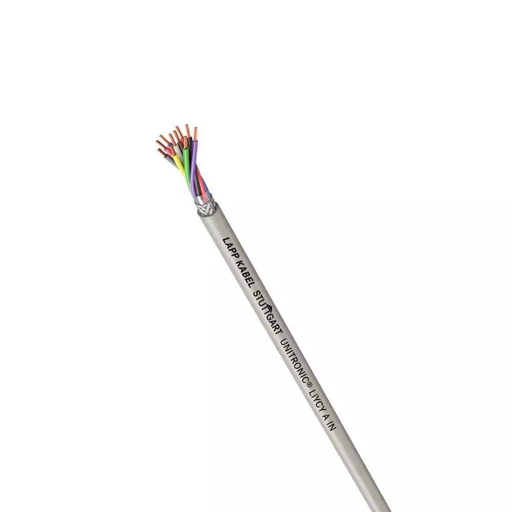 LAPP UNITRONIC LiYCY A IN Low Frequency Data Cable Shielded 2 Core x 0.34 mm² Nominal Area Copper Conductor, Grey, 8201051000 (Roll of 500 m)