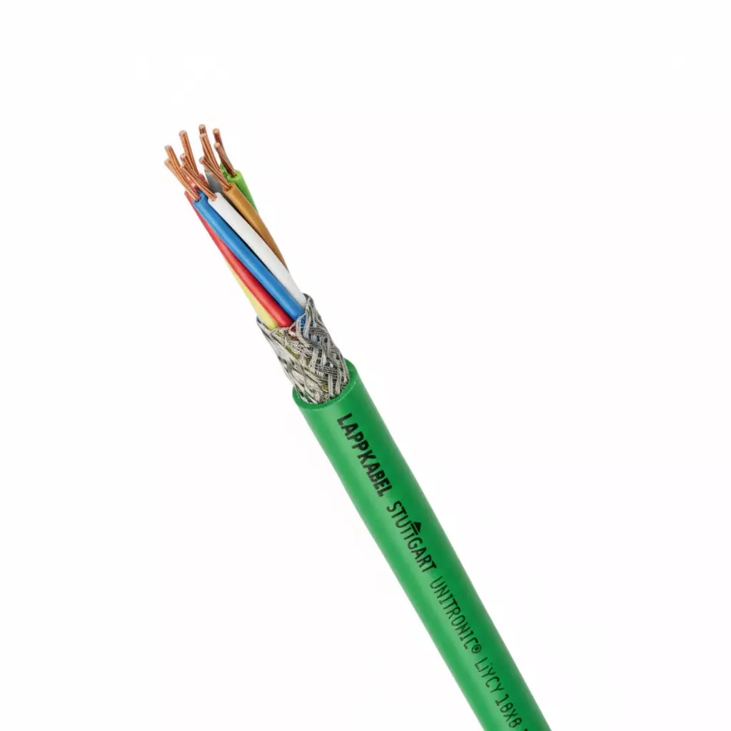 LAPP UNITRONIC LiYCY Low Frequency Data Transmission Cable Shielded 2 Core x 0.34 mm² Fine-Wire Copper Conductor, Green, 34511 (Roll of 500 m)