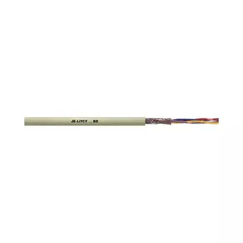 LAPP JE-LiYCY…BD Screened Data Transmission Cable Shielded 24x2x0.5 mm² Copper Conductor, Grey, 34204 (Roll of 500 m)