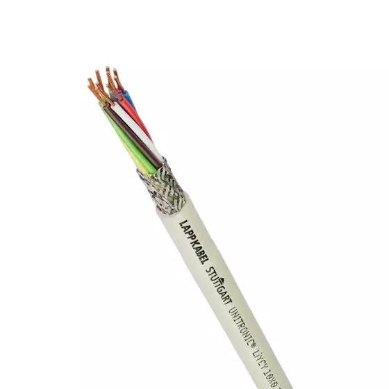 LAPP UNITRONIC LiYCY Low Frequency Data Transmission Cable Shielded 28 Core x 0.25 mm² Fine-Wire Copper Conductor, Grey, 34428 (Roll of 500 m)