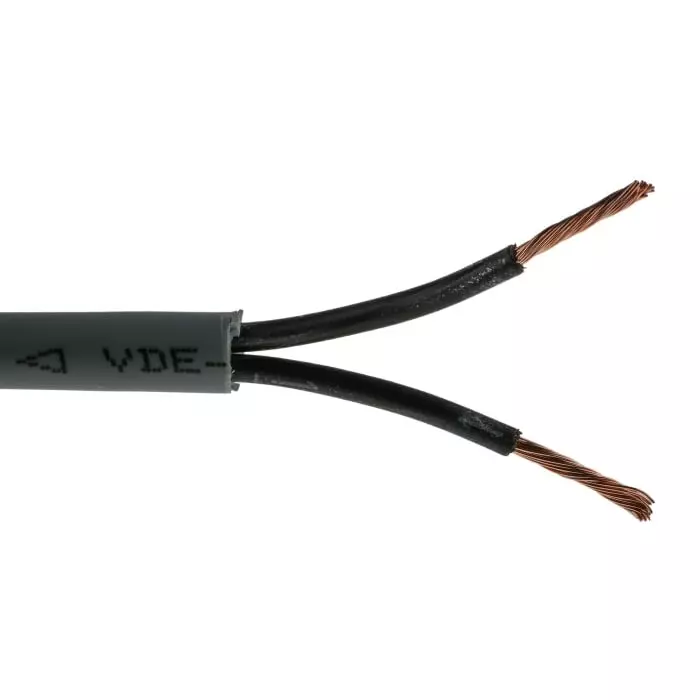 RS PRO Control Cable 2 Cores 1.5 mm² YY Unscreened 50 m Grey PVC Sheath 15 AWG, 8274240