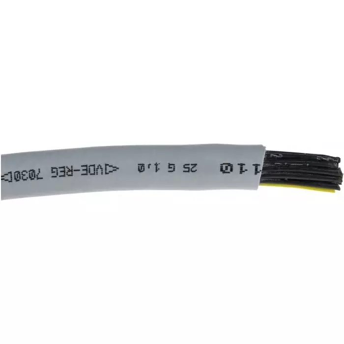 RS PRO Control Cable 25 Cores 1 mm² YY Unscreened 50 m Grey PVC Sheath 17 AWG, 8274322