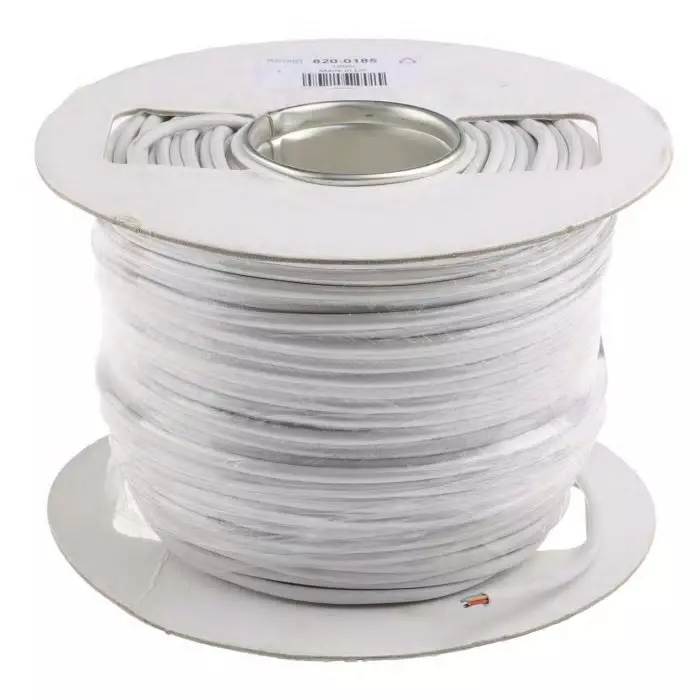 RS PRO Control Cable 4 Cores 0.19 mm² Unscreened 100 m White PVC Sheath, 8200185