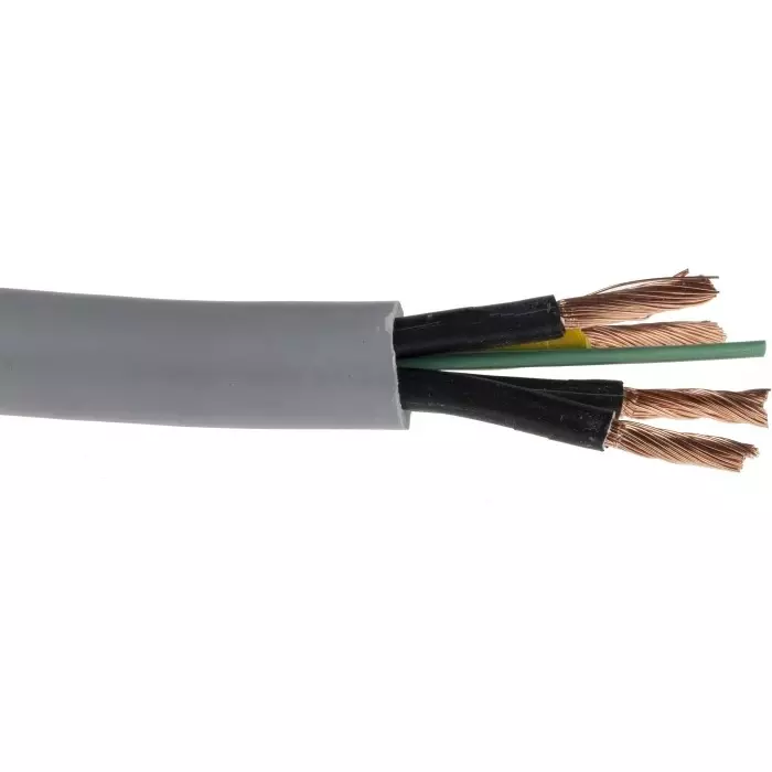 RS PRO Control Cable 4 Cores 6 mm² YY Unscreened 50 m Grey PVC Sheath 9 AWG, 8274271
