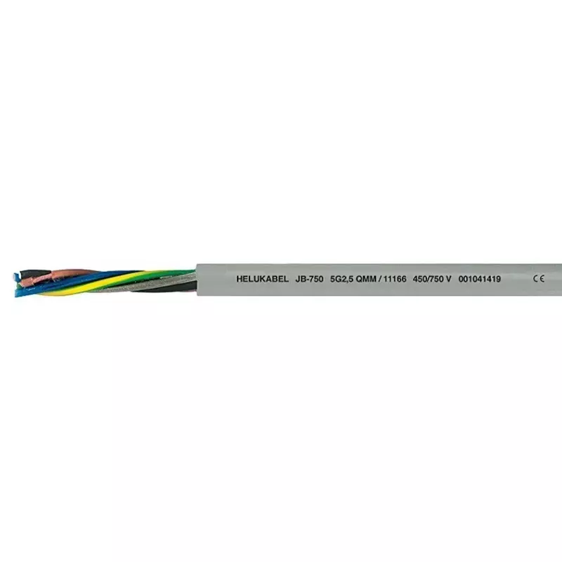 HELUKABEL JB-750 Control Cable PVC 4 Core AC U0/U 300/500 V Nominal Voltage 109 m Length Grey, 11127