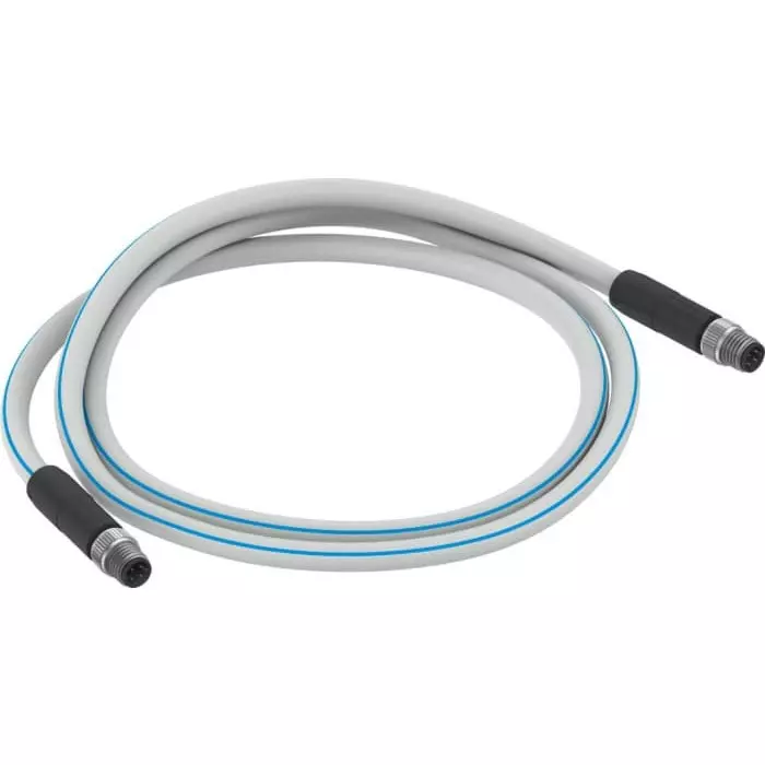 Festo NEBC Cable, 4 Cores, 300 mm, Grey/Silver TPE-U Sheath, AWG22, NEBC-D8G4-ES-0.3-N-S-D8G4-ET