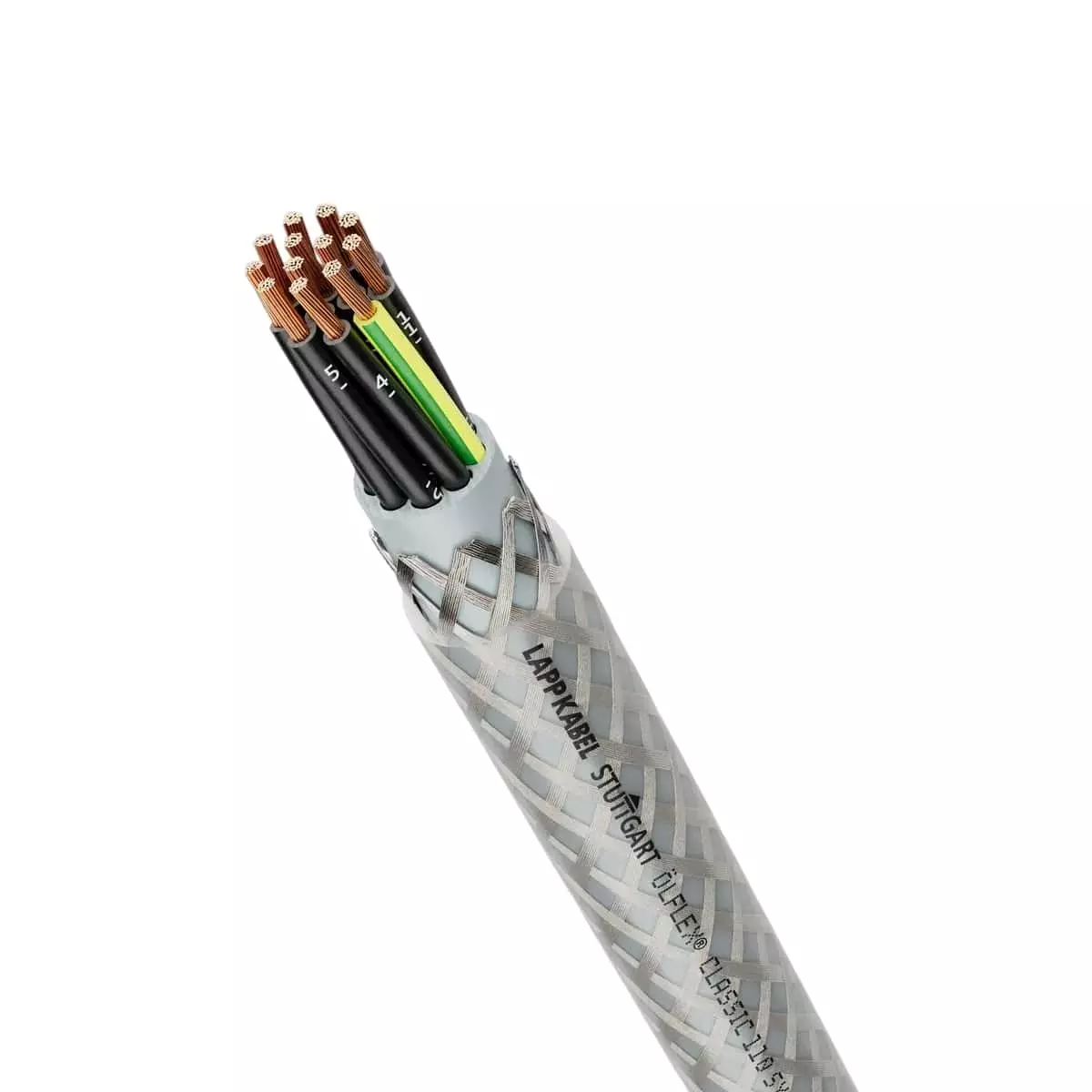 Lapp Ölflex Classic 110 SY Steel Wire Braided PVC Control Cable Color Transparent 7G Core 100 m, 1125507