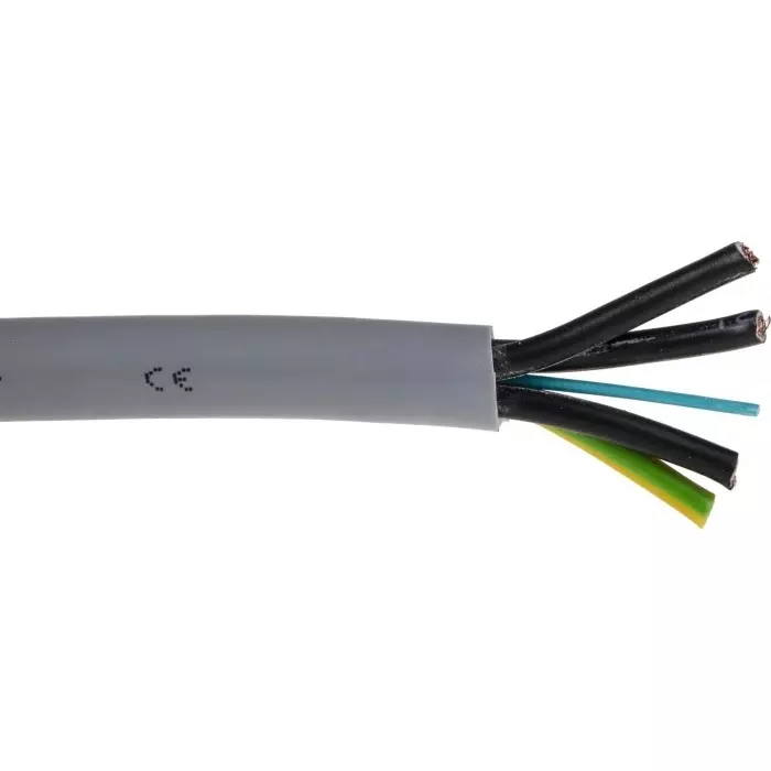 RS PRO Control Cable 4 Cores 4 mm² YY Unscreened 50 m Grey PVC Sheath 11 AWG, 8274262