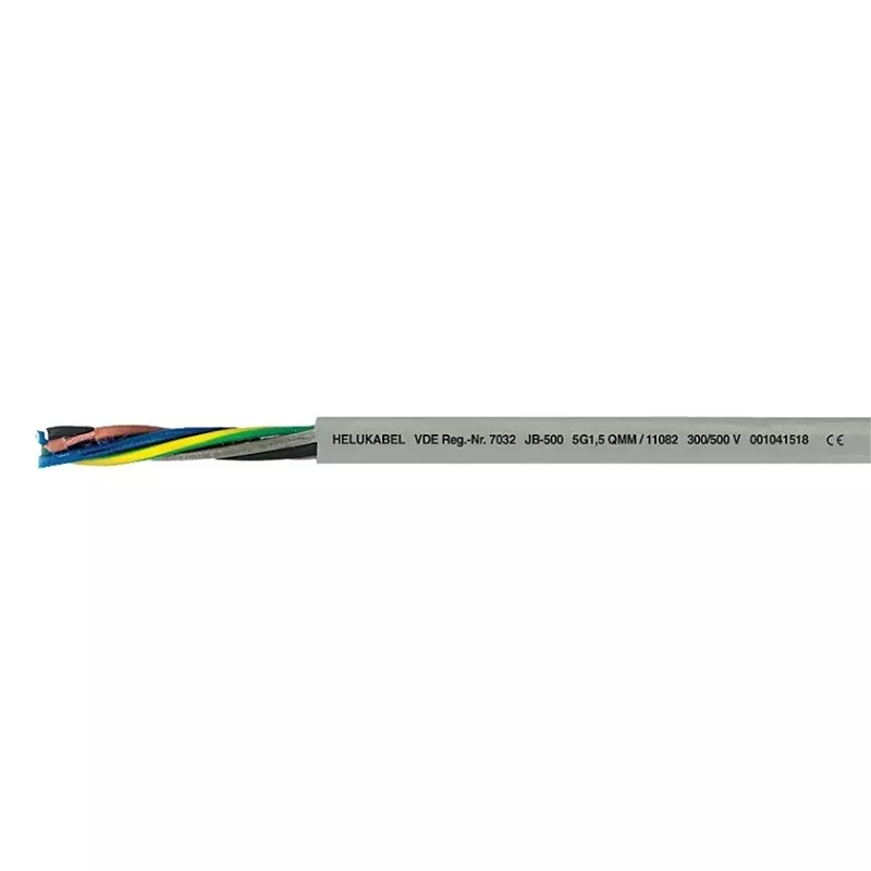 HELUKABEL JB-500 Control Cable PVC 2 Core U0/U 300/500 V Nominal Voltage 327 m Length Grey, 11077