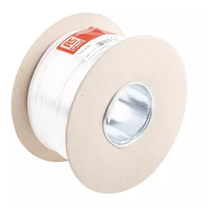 RS PRO 2 Core Power Cable 100 m 0.5 mm² White 300 V, 7756081