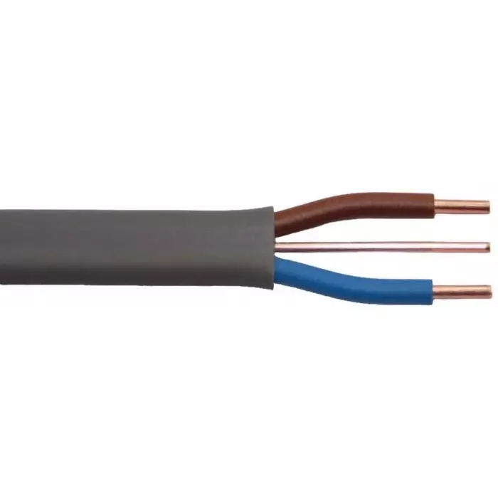 Prysmian Twin Earth 100m 2+E Core Grey PVC Power Cable +70°C, 20147748