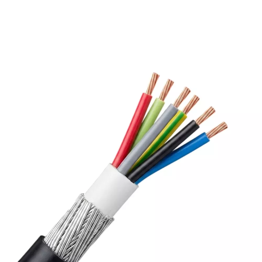 ADCAB Armoured Copper Power Cable 6 Core XLPE Insulated, 1 m Length (Nominal Area: 1.5 - 2.5 Sq. mm)