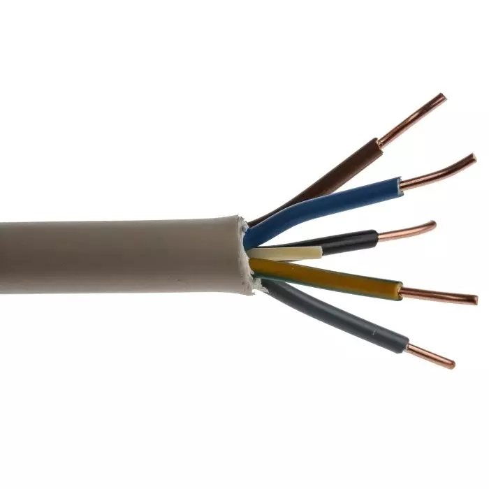 RS PRO 5 Core Power Cable 50 m 2.5 mm² Grey 500 V, 9028353