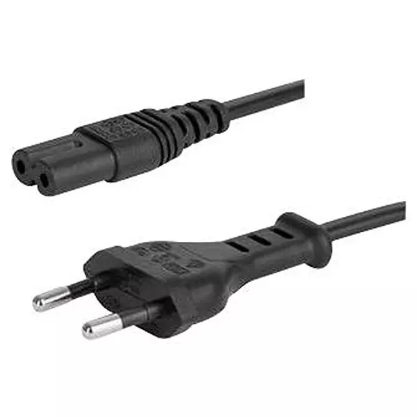 SCHURTER Power Cord, Eu, Iec C7, BlACk, 2M, 2.5A, 250V, 6013.0474
