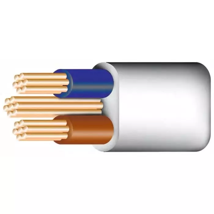 Prysmian Twin Earth 50m 2+E Core Grey PVC Power Cable +70°C, 20147033