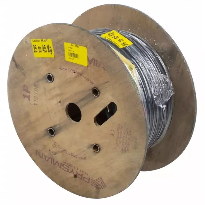 Prysmian 50m 3 Core Black Low Smoke Zero Halogen (LSZH) Power Cable +90°C, 20301536 (Pack of 50)
