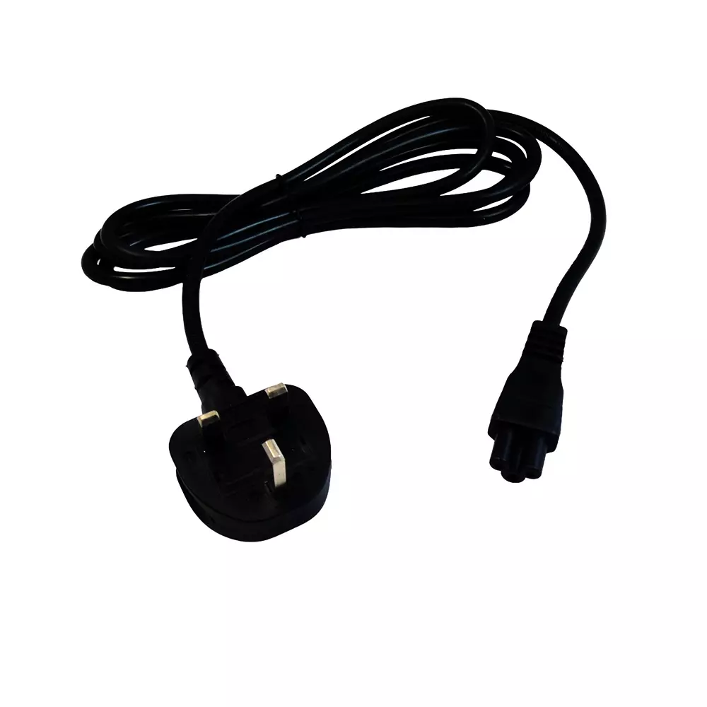 MULTICOMP PRO Mains Power Cord UK Plug to IEC 60320 C5 Black 1 m Length, MP015741