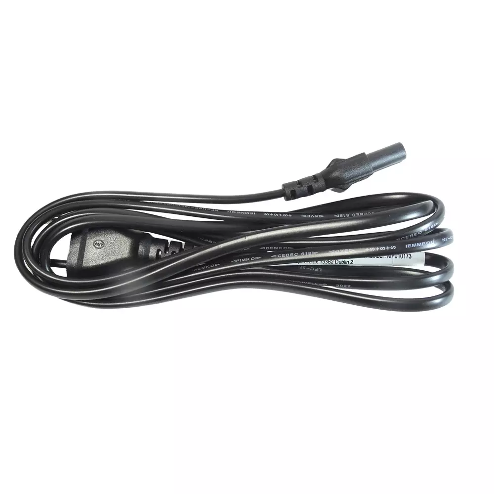 MULTICOMP PRO Mains Power Cord SVE/ASE 6533-2 Type 11 Plug to IEC 60320 C7 Black 2 m Length, GW-151772