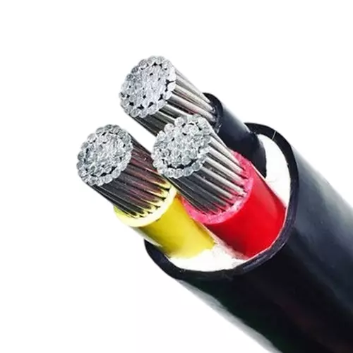 GVD Aluminium Unarmoured Power Cable Black Color 3 Core 25 Sq. mm Nominal Area and 45 m Length