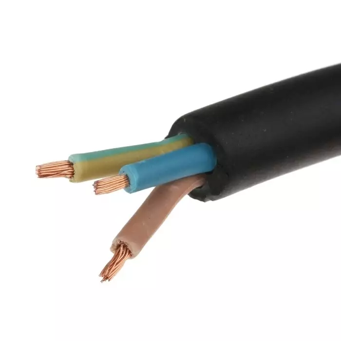 RS PRO 3 Core Power Cable 100 m 1.5 mm² Black 450 V, 750 V, 7739045