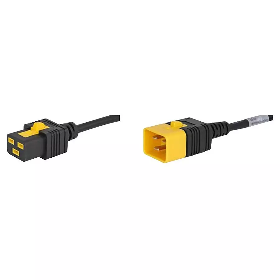 SCHURTER Extension Lead, V-Lock, C19, 2M, Blk, 6051.2047