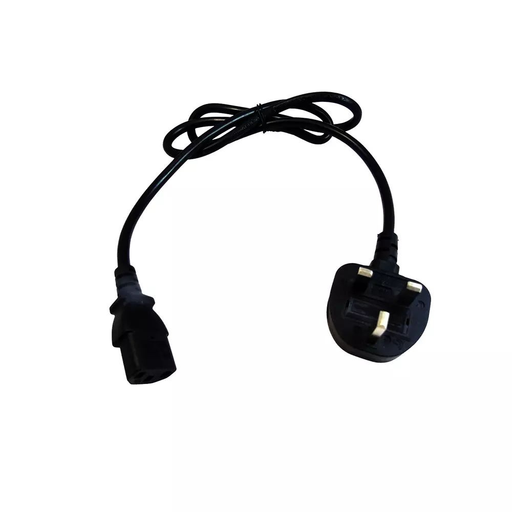 MULTICOMP PRO Mains Power Cord UK Plug to IEC 60320 C13 Black 2 m Length, MP015753