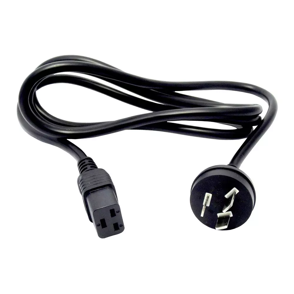 MULTICOMP PRO Mains Power Cord Mains Plug, China to IEC 60320 C19 Black 2 m Length, GW-151718