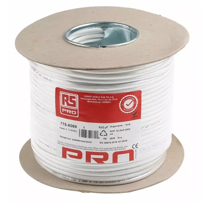 rs-pro-2-core-power-cable-100-m-05-mm-white-300-v-500-v-7756069