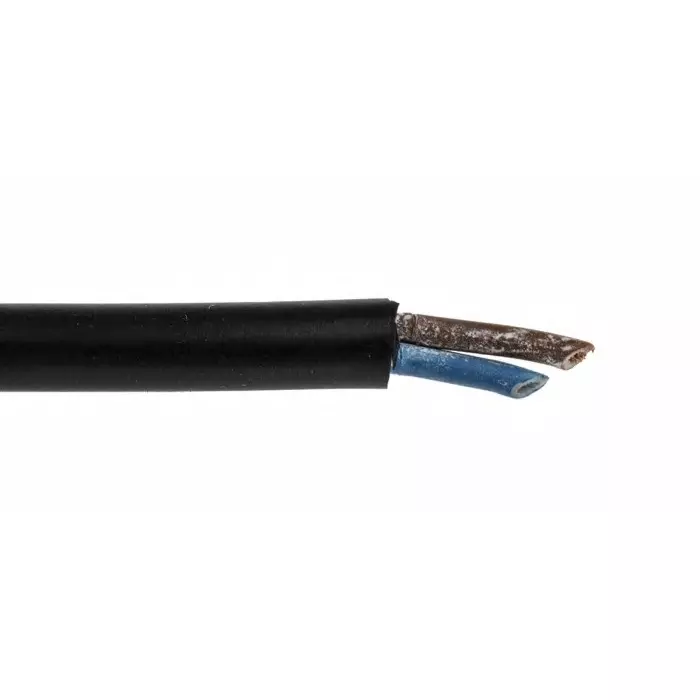 RS PRO 2 Core Power Cable 100 m 0.75 mm² Black 300 V, 500 V, 7756088