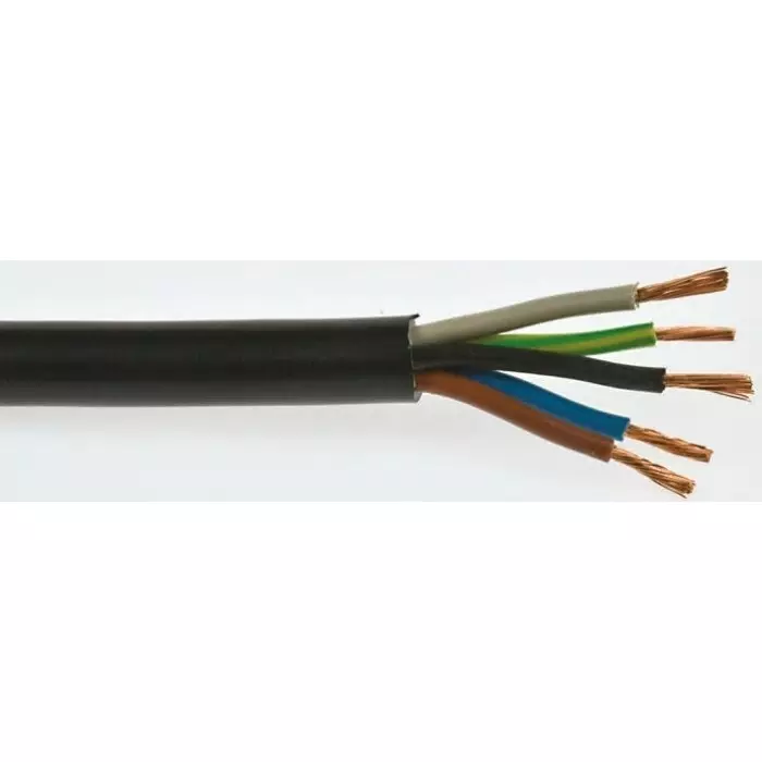 RS PRO 5 Core Power Cable 100 m 0.75 mm² Black 300 V, 500 V, 7756167