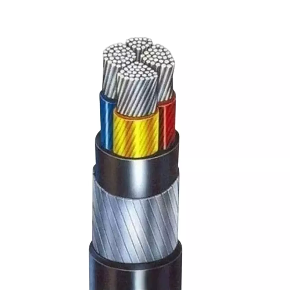 VENCO 10 Sq. mm 3 Core 1100 V Aluminium Unarmoured Power Cable (90 m)