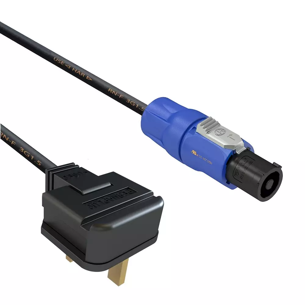 MULTICOMP PRO Mains Power Cord BS 1363 Plug to 4x BS 1363 Receptacle Blue, Grey 3 m Length, MP007872