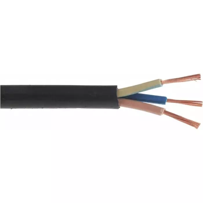 RS PRO 3 Core Power Cable 100 m 0.75 mm² Black 300 V, 500 V, 8634002