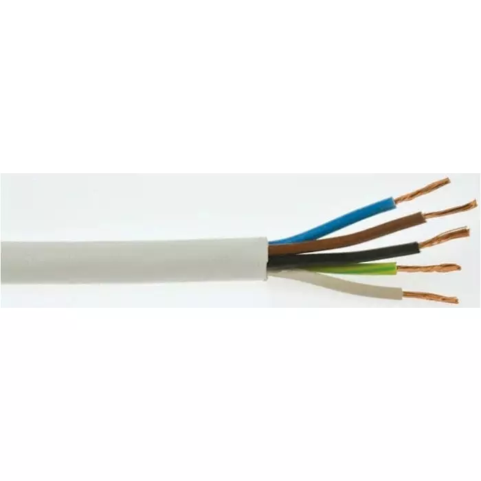 RS PRO 5 Core Power Cable 100 m 0.75 mm² White 300 V, 500 V, 7756176