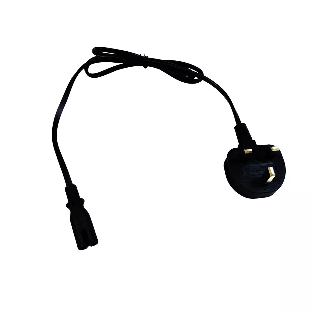 MULTICOMP PRO Mains Power Cord UK Plug to IEC 60320 C7 Black 3 m Length, MP015745
