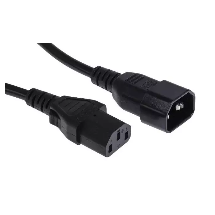 MULTICOMP PRO Mains Power Cord IEC 320 C13 to IEC 320 C14 Black 2 m Length, MP-FCR72039