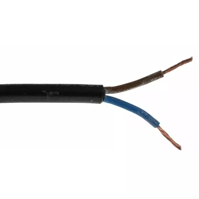 RS PRO 2 Core Power Cable 100 m 0.75 mm² Black 300 V, 7755845