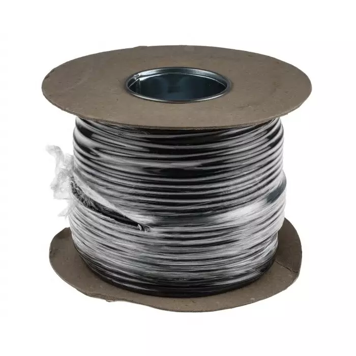 RS PRO 2 Core Power Cable 100 m 0.75 mm² Black 300 V, 7755845