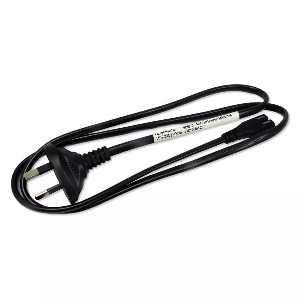 MULTICOMP PRO Mains Power Cord AS/NZS 3112 Plug to IEC 60320 C7 Black 1 m Length, GW-151767