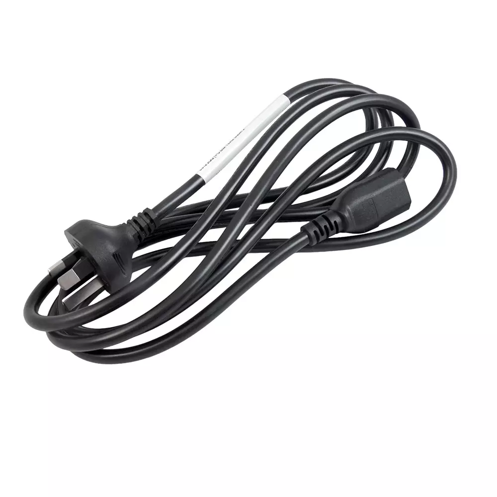 MULTICOMP PRO Mains Power Cord Mains Plug, Australia to IEC 60320 C13 Black 2 m Length, MP-GW-151856