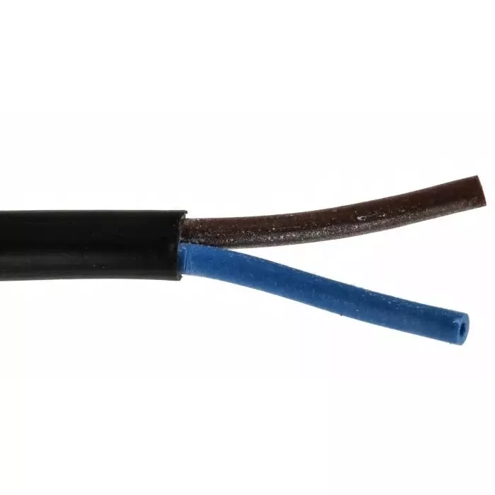 RS PRO 2 Core Power Cable 100 m 0.75 mm² Black 300 V, 8114356