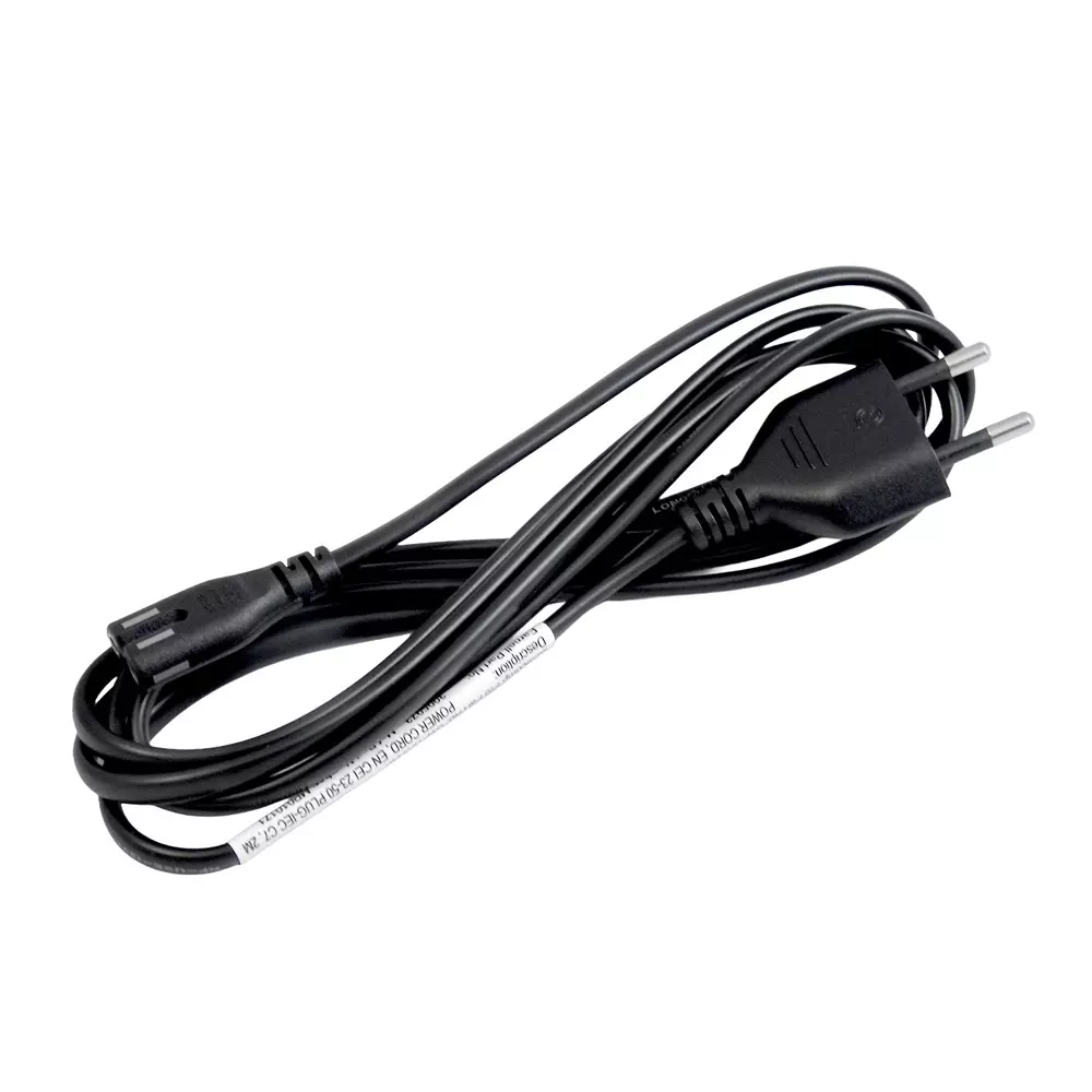 MULTICOMP PRO Mains Power Cord EN CEI 23-50 Plug to IEC 320 C7 Black 2 m Length, GW-151770