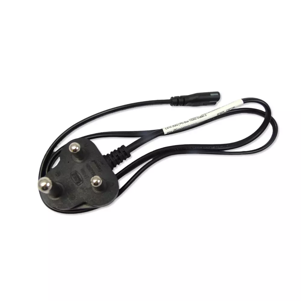 MULTICOMP PRO Mains Power Cord SANS 164 Plug to IEC 60320 C7 Black 1 m Length, GW-151773