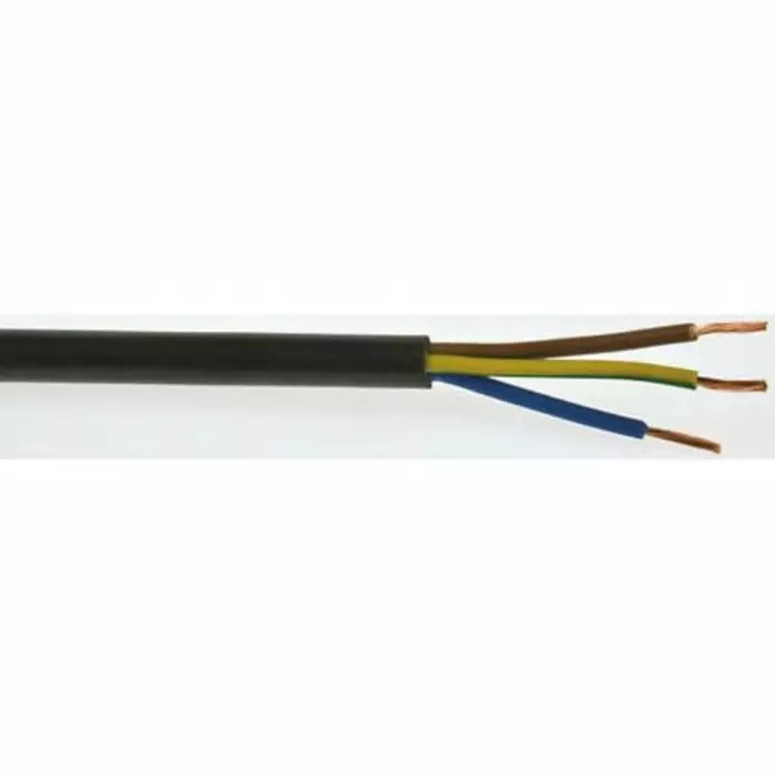 RS PRO 3 Core Power Cable 100 m 0.75 mm² Black 300 V, 500 V, 7756101